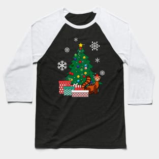 Pabu Around The Christmas Tree Avatar Baseball T-Shirt